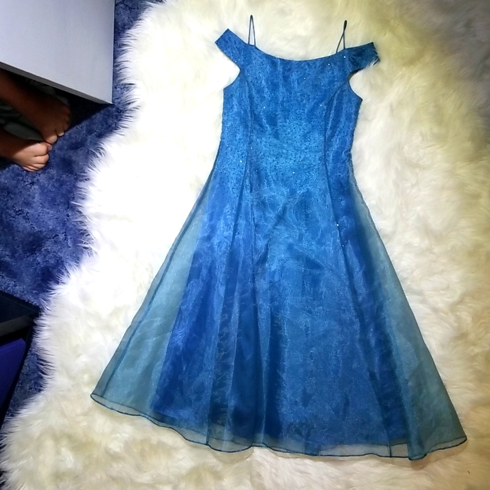 Teal formal gown